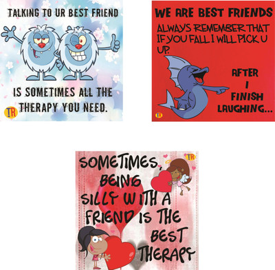 

SILLY TALK WITH BEST FRIEND Paper Print(12 inch X 12 inch, Rolled)