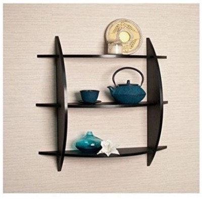 

Rajtai Shree MDF Wall Shelf(Number of Shelves - 3, Black)