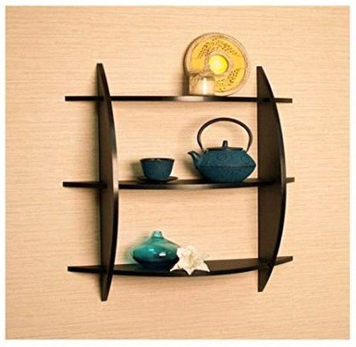 

Rajtai Shree MDF Wall Shelf(Number of Shelves - 3, Brown)