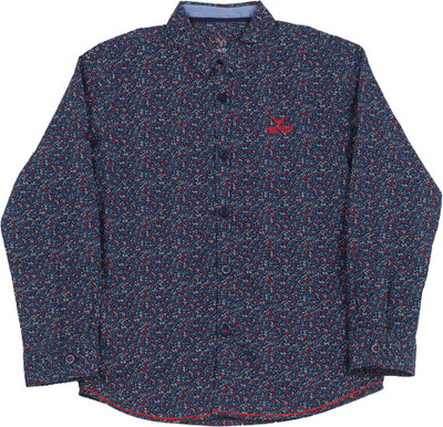 

Allen Solly Junior Boys Printed Casual Blue Shirt, Navy