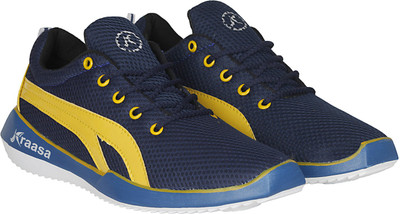 

Kraasa Premium Sports Running Shoes For Men(Navy, Yellow