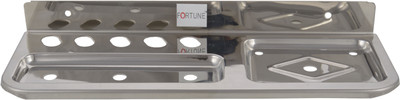 

FORTUNE Wall Mounted Stainless Steel 3 in 1 Soap Dish / Soap Stand / Soap Holder(Silver)