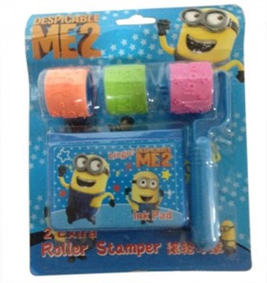 

Funcart Funcart Yellow Cartoon Roller stamp pad ( 3 designs in one)(Set Of 1, Multicolor)