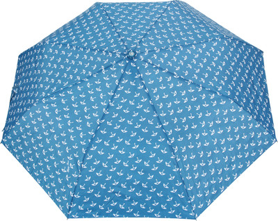 

FabSeasons Solid with Print Umbrella(Blue)
