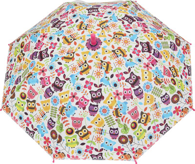 

FabSeasons Owl Faced Print for Kids Umbrella(Pink)