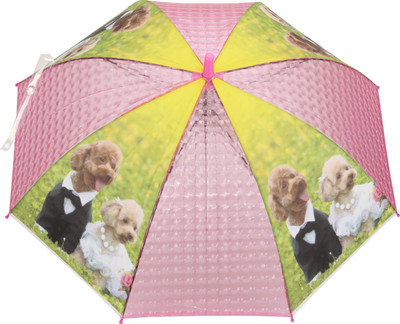 

FabSeasons Puppy Dog Cute Print Umbrella(Pink)