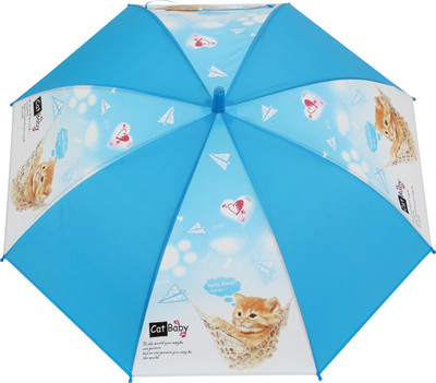 

FabSeasons Cute Kittens Print Umbrella(Blue)