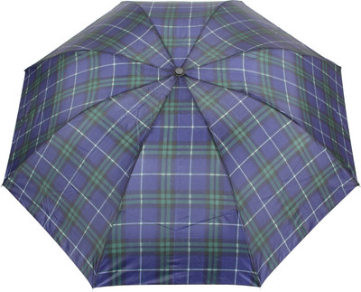 FabSeasons Blue colored Checks print Umbrella(Blue)