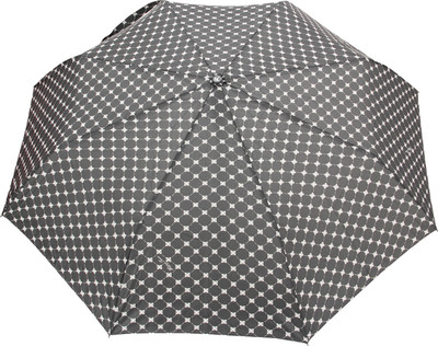 

FabSeasons Symmetric circle Print Umbrella(Black)