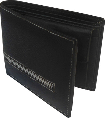 

zilinobo Men Black Genuine Leather Wallet(7 Card Slots), Blk-017