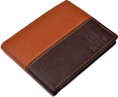 

TOFFIL Men Brown, Tan Genuine Leather Wallet(4 Card Slots)
