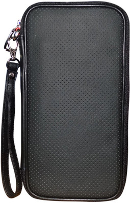 

Style 98 Girls Black, Red Genuine Leather Wrist Wallet(7 Card Slots)