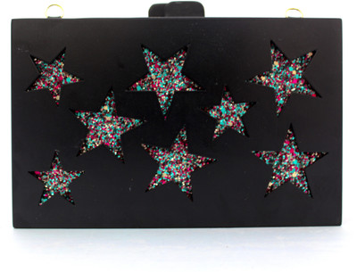 Bagclan shining star Sling Bag(Black, 2 inch)