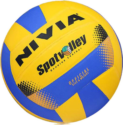 

Nivia Spot Volleyball - Size: (Pack of 1, Yellow, Blue;yellow