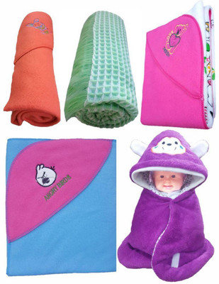 

BRANDONN Abstract  Hooded Baby Blanket(Polyester, Multicolor