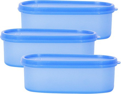 

Mahaware Microwaveable Space Saver 3PC - 600 ml Plastic Grocery Container(Pack of 3, Blue)