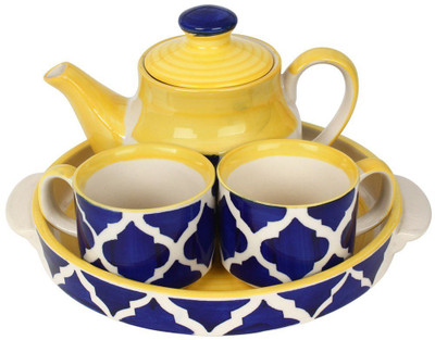 

CROCKTO Ceramic(Blue, Pack of 4)