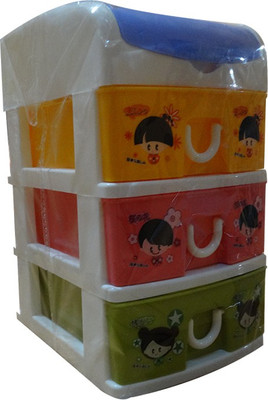 

Green max 3 Compartments Plastic Drowers(Multicolor)