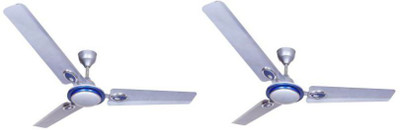 

Grind Sapphire Pack of-2, 3 Blade Ceiling Fan(Sliver Color, Pack of 2), Silver