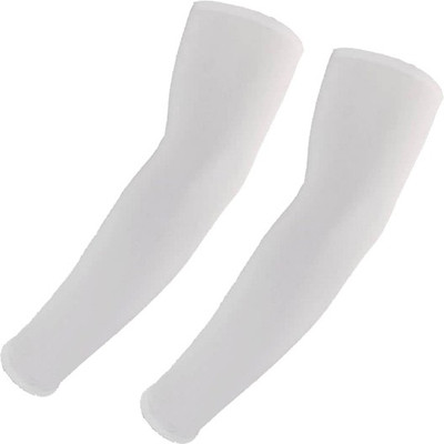 

Sportshour UV Protection arm sleeve (pack of 1pair) Fitness Band(White)