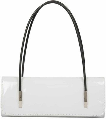

GELILIA Hand-held Bag(White, Black), Black;white