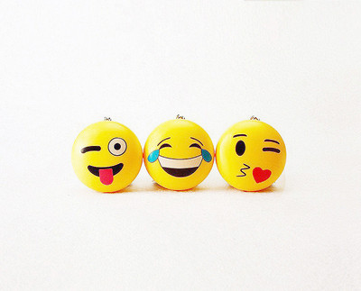 

Tickles Emoticon Smiley Keychain With Led Light (Pack of 3) Key Chain