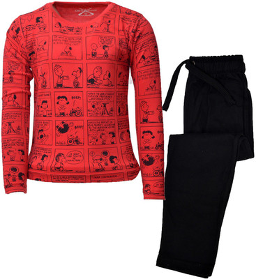 

Crux & Hunter Boys Casual T-shirt Pyjama(Red