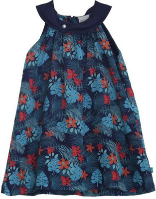 

Mini Klub Girls Midi/Knee Length Casual Dress(Blue, Sleeveless, Navy