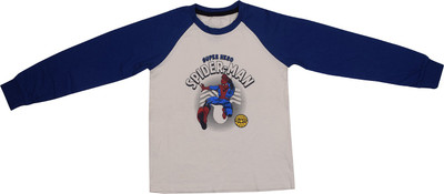 

Indirang Boys Printed Cotton T Shirt(White, Pack of 1