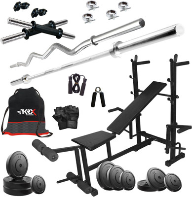 Home gym set deals with bench flipkart