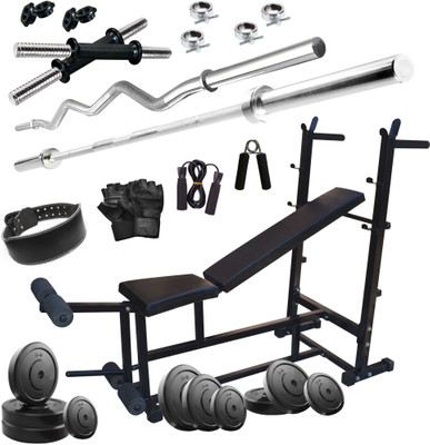 

KRX 65 KG COMBO 26-WB WITH 6 IN 1 MULTIPURPOSE BENCH, Home Gym Kit