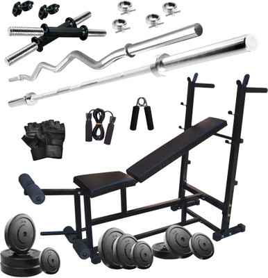 

KRX 82 KG COMBO 25-WB WITH 6 IN 1 MULTIPURPOSE BENCH, Home Gym Kit