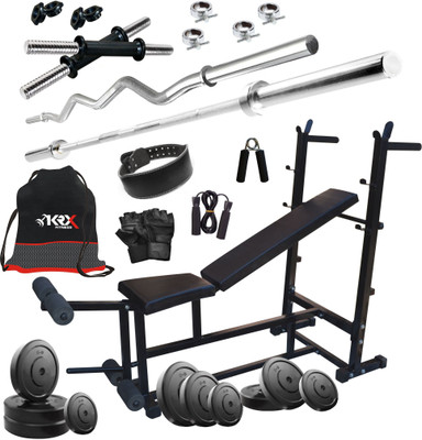 

KRX 46 KG COMBO 26 WITH 6 IN 1 MULTIPURPOSE BENCH, Home Gym Kit