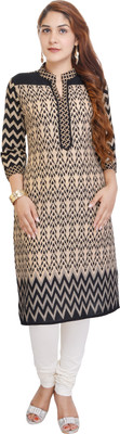 

Porcupine Casual Self Design Women's Kurti(Black