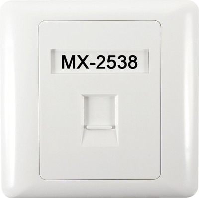 

MX Single Port RJ45 86 Keystone Jack Faceplate CAT 5E CAT 6 With Shutter Lan Adapter(1000 Mbps)