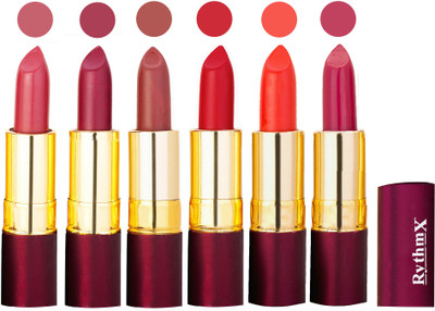 

Rythmx Dry Matte Lipstick Combo of 6 Pcs 09(Multicolor,)