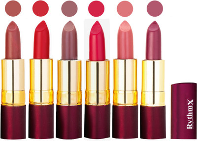 

Rythmx Dry Matte Lipstick Combo Set Of 6 Pcs 45(Multicolor,)