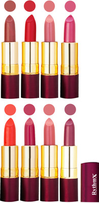 Rythmx Supreme Matte Lipstick Combo Of 8 Pcs 83(Multicolor,)