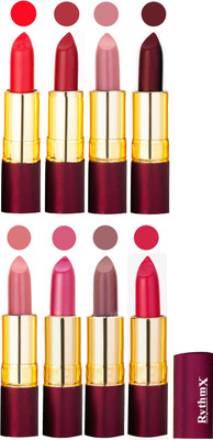 

Rythmx Supreme Matte Lipstick Combo Of 8 Pcs 75(Multicolor)