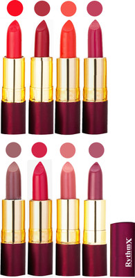 

Rythmx Supreme Matte Lipstick Combo Of 8 Pcs 79(Multicolor,)