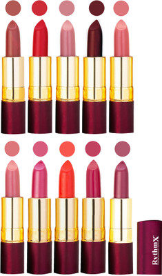 

Rythmx Matte Lipstick Set Of 10 Pcs 105(Multicolor)