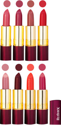 

Rythmx Supreme Matte Lipstick Combo Of 8 Pcs 62(Multicolor)