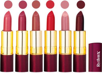 

Rythmx Dry Matte Lipstick Combo of 6 Pcs 07(Multicolor,)