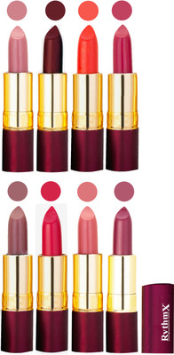 

Rythmx Supreme Matte Lipstick Combo Of 8 Pcs 87(Multicolor,)