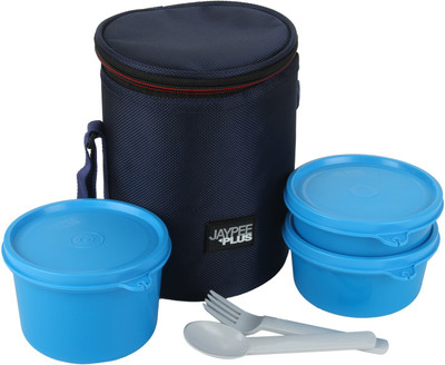 

Jaypee Plus Multi Decker 3 3 Containers Lunch Box(1100 ml), Blue