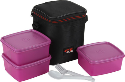 

Jaypee Plus Wonder Bag 3 3 Containers Lunch Box(1800 ml), Pink