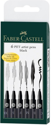 

Faber Castell Artist 6 Pitt Pigment Liner Fineliner Pen(Pack of 6)