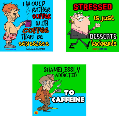 

SUFFER STRESSSED CAFFEINE Paper Print(12 inch X 12 inch, Rolled)