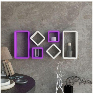 

A.S Wood MDF Wall Shelf(Number of Shelves - 6)