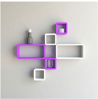 

A.S Wood MDF Wall Shelf(Number of Shelves - 6)